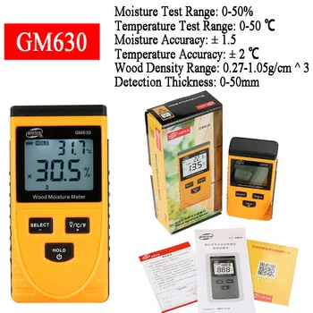BENETECH GM630 Lemn de Umiditate Metru Digital Dispozitiv de Măsurare a Umidității Tester Conținutul Contorului de prelucrare a Lemnului