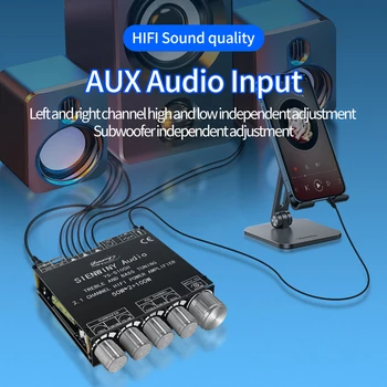 NOI S100H 50Wx2+100W 2.1 Canale Amplificator de Bord Bluetooth-Compatibil cu Modulul Audio Stereo APLICAȚIE de Control HIFI Speaker Kit Subwoofer