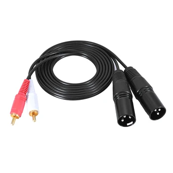 1,5 m/ 5 ft Stereo Cablu Audio Cablu Dual XLR de sex Masculin la Dublu RCA Male Plug pentru Mxing Consola Amplificator de Microfon