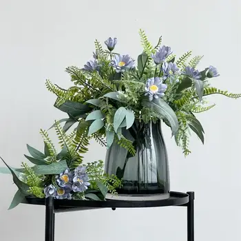 Stil Nordic Margarete Plante Verzi Frunze De Flori Artificiale De Simulare Flori De Nunta Acasă Decorative Flori Simulare
