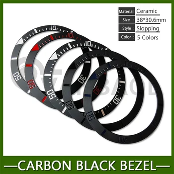 Premium Bezel Ceramica Introduce 38x30.6mm Negru de fum Culori cu Numărul Index Costum de Sub Seria Caz Slopping Bezel 38mm