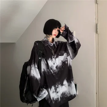 Fata De Toamna Anului 2023 Stil Harajuku Lega Îmbrăcăminte Exterioară Camasa Cu Maneca Lunga Haina Vintage, Haine De Femei De Top De Tricouri Si Bluze