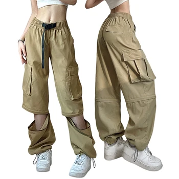 Femei Pantaloni Talie Elastic Solid Pantaloni Largi cu Buzunare pentru Casual Street