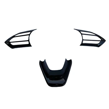 Mașină neagră Volan Panou Decor Capacul Ornamental Autocolant pentru Toyota Sienta 2022-2023