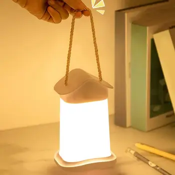 Practic Lampă de Masă cu Șnur Lampa de Noapte Temperatura de Culoare Reglabil Multifuncțional Dormitor Ochi-îngrijirea Lampă cu LED-uri Lumina