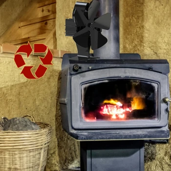 5-lama Aragaz Fan Aliaj de Aluminiu Șemineu Ventilator Înlocuire Nu este Necesar