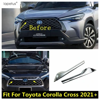Masina de Mijloc Față Butuc Grătar Grila Dungi Decor Capacul Ornamental ABS, Accesorii Exterior Pentru Toyota Corolla Cruce 2021 -2023 