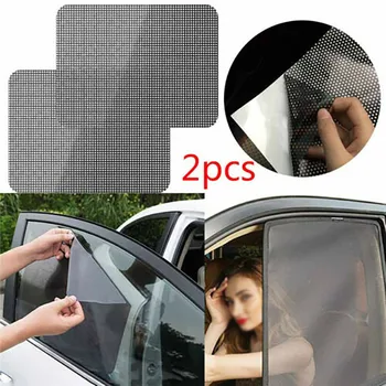 2x Auto Auto Geam Lateral Plasă de Film de Parbriz Net Umbra Soare Autocolant de Protectie UV Auto Parasolar Autocolante