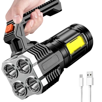 ȘTIULETE de LED Lanterna USB Reîncărcabilă 350LM IPX4 rezistent la apa Puternic Lanterna 800mAh 4 Moduri de Camping Drumetii Lampă Portabilă
