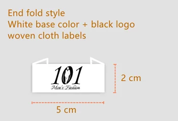 Etichete de îmbrăcăminte 2 * 5 cm , 6000pcs Personalizate damasc alb pânză de poliester țesute eticheta