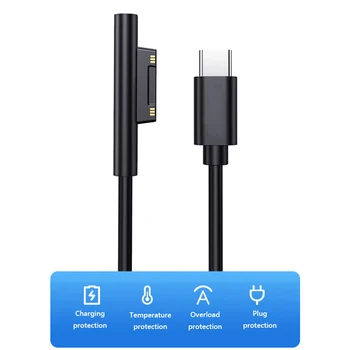 15V 3A Încărcare Rapidă USB Tip-C sursa de Alimentare Adaptor Încărcător Rapid de Cablu Cablu pentru Microsoft Surface Pro 3 4 5 6
