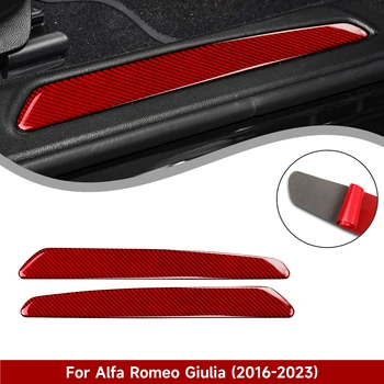 Masina Pragul de Benzi de Protecție Ornamente din Fibra de Carbon Decal Autocolant pentru Alfa Romeo Giulia 2016-2023 Accesorii Rosii