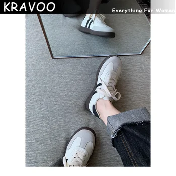 KRAVOO Pantofi pentru Femei germană Antrenor Casual Sneaker Culori Amestecate pentru Femei Pantofi de Tenis Platforma Vintage Pantofi de Sport de Vară 2023