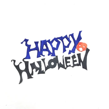 203F Halloween Fericit Tăiere de Metal Moare Stencil DIY Scrapbooking Album Hârtie Șablon Carte de Mucegai Relief Ambarcațiunile de Decorare