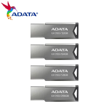 USB 3.2 ADATA UV350 USB Flash Drive 32GB, 64GB, 128GB, 256GB de Mare Viteză Portabil Stick de Memorie USB din Metal Mini U Stick Pendrive