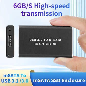 Mini SSD Caz mSATA la USB 3.0 Hard Disk Caz mSATA USB 3.1 Adaptor Extern Solid state Disk de 30*50 mSATA SSD Hard Disk Cutie
