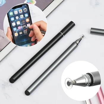 Universal Dublu-cap Stilou Capacitiv Touch Screen Pen 2 in 1 Stylus Pen Drawing Tablet Pixuri Pentru iPhone, Samsung, Xiaomi Smart Pen
