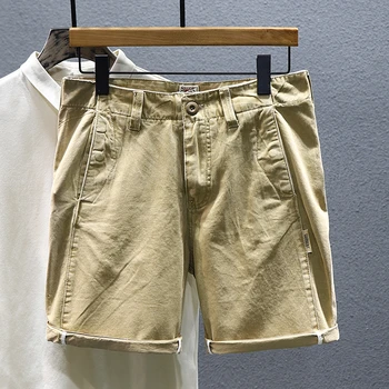 Vară Nouă Libertate pentru bărbați Shorts pentru Bărbați Simplu Drept Casual Vintage Salopete Kaki de sex Masculin Largi Plaja Pantaloni scurti Streetwear
