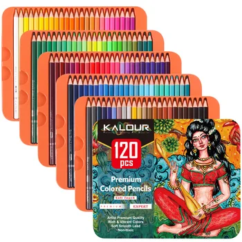 Ulei profesional de Culoare Desen Creion Creion Colorat Set De 120 de Culori Creion Mai bun Cadou pentru Băiat Ziua de nastere Fata Înapoi La Școală