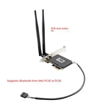 DIEWU Desktop Wireless WiFi Bluetooth-Compatibil placă de Rețea Adaptor PCIe M. 2 Card de Expansiune Adaptor Wifi pentru unitati solid state M. 2