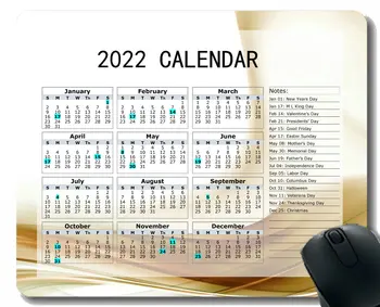 Calendaristic 2022 Anul Mouse Pad,Vânt Linii De Valuri De Lumină Albă Anti-Alunecare De Cauciuc Mousepad