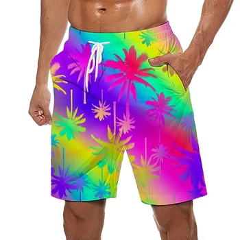 Barbati pantaloni Scurți de Înot pantaloni Scurți, Trunchiuri de Înot pantaloni Scurți de Vară pantaloni Scurți de Plajă Casual de zi cu Zi de Vacanță Boho Hawaiian Albastru Violet
