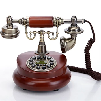 Cu Fir Din Lemn De Telefon Antic Fix Acasă Telefoanele De Lucru Reale De Moda Veche Telefon Acasă, Birou, Magazine În Hotel Art Decor Cadou