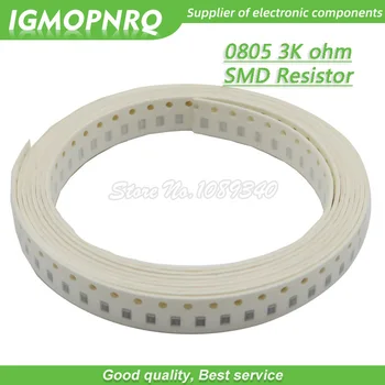 300pcs 0805 SMD Rezistor 3K ohm Chip Rezistor 1/8W 3K ohmi 0805-3K