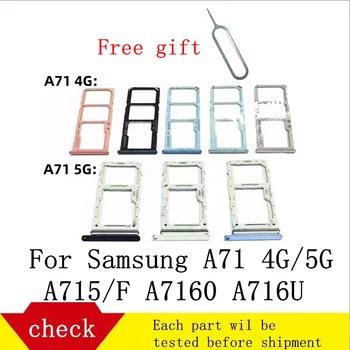 Pentru Samsung Galaxy A71 4G/5G A715/F A7160 A716U Originale Carcasa Telefon Nou Adaptor pentru cartele SIM Și Micro SD Card Tava Titularul Slot