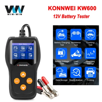 KONNWEI KW600 Auto 12V Baterie Tester 100 la 2000CCA 12 Volți Baterie de Instrumente pentru Mașină Rapidă Pornire Încărcare de Diagnostic