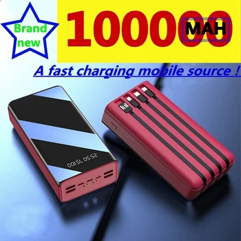 2023 Noua Putere Banca 100000mAh TypeC Micro USB de Încărcare Rapidă Power Bank cu LED Display Extern Portabil Încărcător de Baterie pentru Tablete