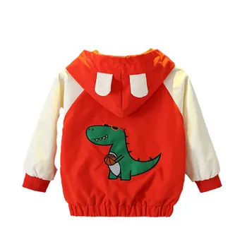 Băiețelul haine 0-6 ani, primăvara și toamna sacou jacheta copii canadiană băiat de desene animate drăguț dinozaur jacheta cu gluga
