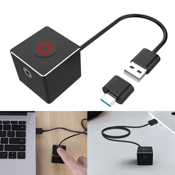 USB de Tip C, Mouse-ul Jiggler Joystick-ul Mouse-Mover RGB Lumini Infraroșu Simula Mouse-ul pentru Windows/LINUX/Mac/iOS Ține Treaz Calculator