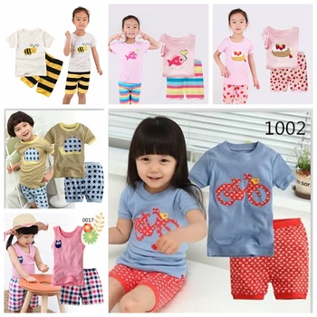 Nouă Băieți, Pijamale Fete Costum De Haine De Vară Set De Copii Pentru Copii Pijamale Copii, Pijamale Din Bumbac 100% Tricou Pantaloni Scurti