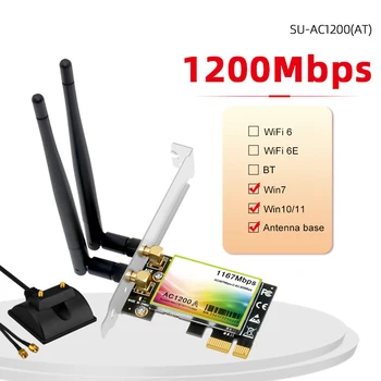 Adaptor Wi-fi 1200Mbps 2.4 G/5G Dual band Wireless placa de Retea Wifi Adaptor Antenă Externă Plug and Play Pentru Win7/Win10/Win11