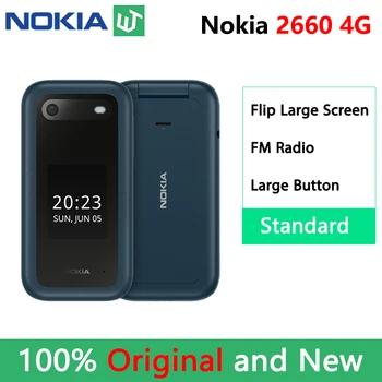 Nou si Original Nokia 2660 Flip Unisoc T107 2.8 inch, 0.3 MP aparat de Fotografiat Bluetooth Radio FM 1450mAh Caracteristică Telefon Dual SIM