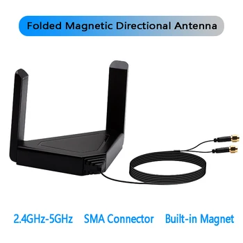 6DBi 120CM RP-SMA Externe Magnet Antena Dual Band 2.4 GHz și 5GHz Pentru M. 2 placa WiFi Pentru Desktop PCIe WiFi, Bluetooth, Card de Router