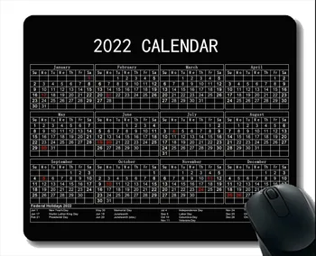 Calendaristic 2022 cu Sărbătorile Mouse Pad Anti-Alunecare din Cauciuc de Bază Mouse Pad pentru Birou Acasă Laptop