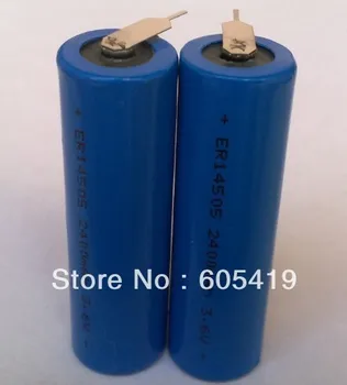 1000pcs/Lot de Lipire, Sudură ace ER14505 AA Li-SOCI2 3.6 v litiu baterii 2400mAh cu Ace pentru sistemul de Securitate