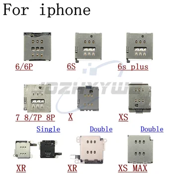 Pentru iPhone X XS MAX XR 6 6S 7 8 Plus Single Dublu Slot pentru Card SiM Tray Holder Cititor de Priza Cablu Flex Piese de schimb