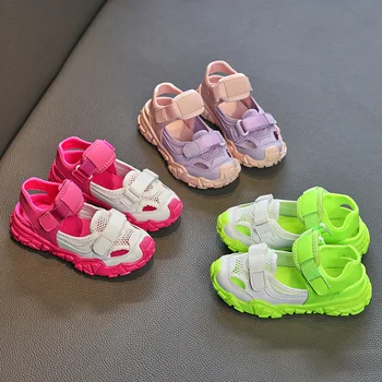 Copii Sandale Sport Noi de Vara pline de culoare Rece Plasă de Pantofi la Modă Băieți și Fete Scobite Pantofi de Plaja сандалии для девочек