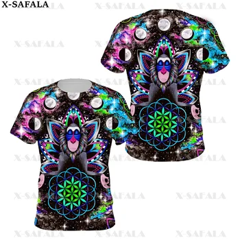 Psihedelice Hippie Psihedelice Colorate Trippy 3D Imprimate de Înaltă Calitate T-shirt de Vară Gât Rotund Bărbați Femei Top Casual-6