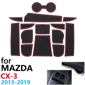 Anti-Alunecare de Cauciuc, Cupa de Perna Ușa Groove Mat pentru Mazda CX-3 CX3 CX 3 2015~2019 13Pcs Accesorii Mat pentru Telefon 2016 2017 2018