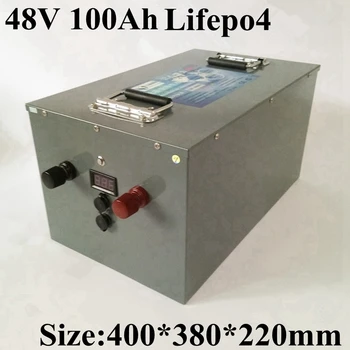 48v 100Ah Lifepo4 Baterie Motorhome pentru RV EV 5000w 3000w Barca Putere Motor Solar de Stocare a Energiei carcasa din Otel+ 15A Încărcător