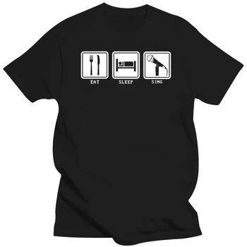 Mananci, Dormi Cânta Solistul Corului Cantareata Muzician de Muzică Amuzant pentru Adulti Barbati Tricou Barbati pentru Femei Graphic TEE Shirt