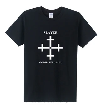 2020 Moda de Vara Slayer T Camasa Barbati Dumnezeu Ne Urăște pe Toți Oamenii Tricou Trupa de Rock Maneca Scurta din Bumbac tricou Barbati Topuri