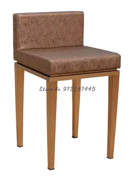 Din oțel inoxidabil magazin de bijuterii scaun Nordic scaun pentru bar magazin de ochelari contra scaun de uz casnic moderne, simple, spatar scaun înalt