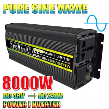 Pure Sine Wave Inverter DC 48V 60V Să AC220V 8000/6000/3000W Transformator Portabil Putere Banca Convertor Auto Invertor Solar