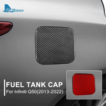 Foarte Greu De Fibra De Carbon Autocolant Pentru Infiniti Q50 Anii 2013-2022 Mașină Capacul Rezervorului De Combustibil Ornamente Exterioare Ulei Combustibil Capacul Interior Accesorii