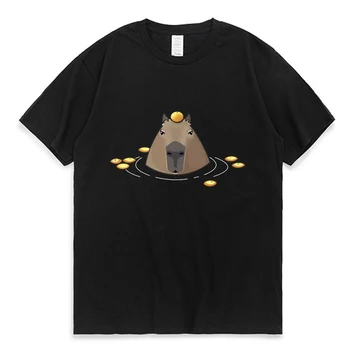 Amuzant Capybara T Cămașă Bărbați Femei de Moda T-shirt din Bumbac Tricou Copii Hip Hop Topuri Tricouri de Vara Tricou Baiat Tricouri Haine pentru Animale Y2K